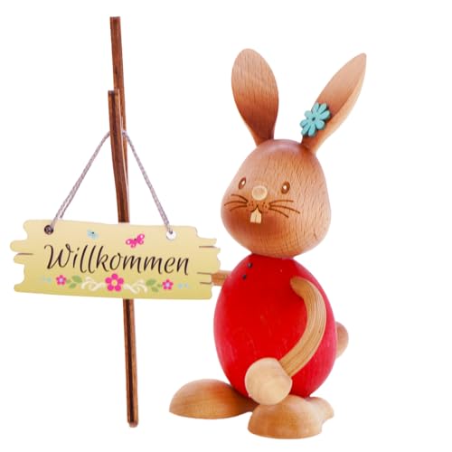 Drechslerei Kuhnert Osterdekoration/Osterhase „Stupsi Hase Herzlich Willkommen“ 11 cm, aus feinstem Holz, für EIN Bezauberndes Osterfest oder eine dauerhafte Dekoration, Holzkunst Made in Germany Drechslerei Kuhnert Osterdekoration/Osterhase „Stupsi Hase Herzlich Willkommen“ 11 cm, aus feinstem Holz, für EIN Bezauberndes Osterfest oder eine dauerhafte Dekoration, Holzkunst Made in Germany von Drechslerei Kuhnert