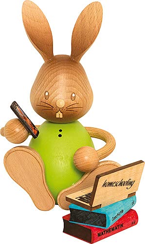 Drechslerei Kuhnert Osterdekoration/Osterhase „Stupsi Hase Homeschooling mit Laptop“ 11 cm, aus feinstem Holz, für ein bezauberndes Osterfest oder eine dauerhafte Dekoration, Holzkunst Made in Germany Drechslerei Kuhnert Osterdekoration/Osterhase „Stupsi Hase Homeschooling mit Laptop“ 11 cm, aus feinstem Holz, für ein bezauberndes Osterfest oder eine dauerhafte Dekoration, Holzkunst Made in Germany von Drechslerei Kuhnert