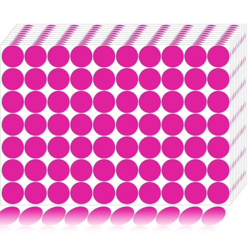 1400 Stück Punkte-Aufkleber, Rosa, 1,9 cm, runde Farbkodierungs-Etiketten, gepunktet, Aufkleber für Büro, Klassenzimmer, Papiere usw 1400 Stück Punkte-Aufkleber, Rosa, 1,9 cm, runde Farbkodierungs-Etiketten, gepunktet, Aufkleber für Büro, Klassenzimmer, Papiere usw von Dreecy