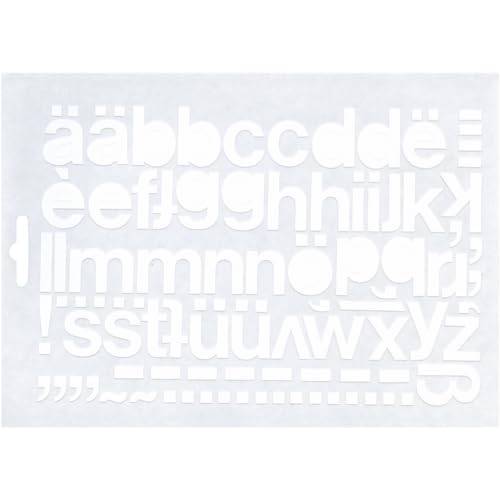 Aufkleber Kleinbuchstaben weiß, Folie, 30 mm, 44 Stück von Dreifke
