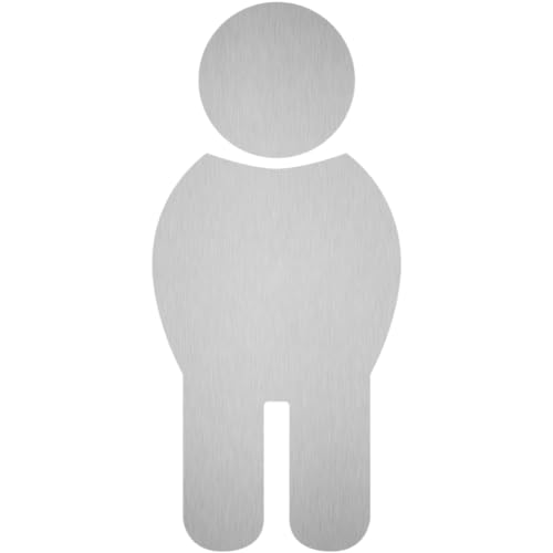Aufkleber - Piktogramm WC Herren, Edelstahl, selbstklebend, 68x150 mm Aufkleber - Piktogramm WC Herren, Edelstahl, selbstklebend, 68x150 mm von Dreifke