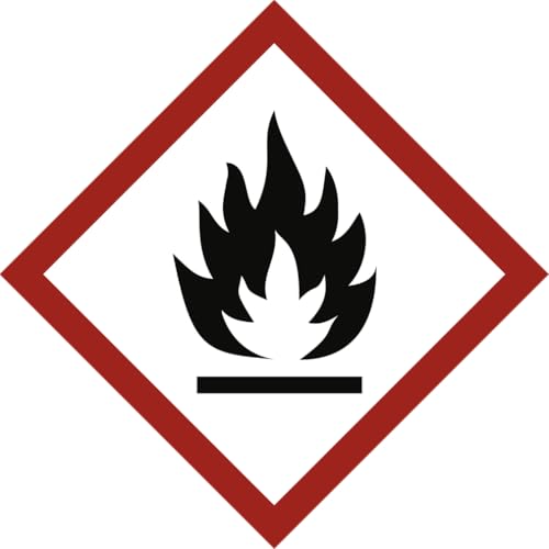 Dreifke® Aufkleber, Entzündbar (GHS 02), Folie, 15x15 mm, 1.000 Stück/Rolle von Dreifke