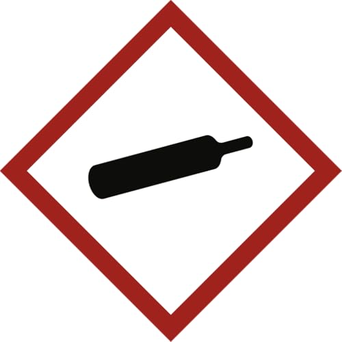 Dreifke® Aufkleber, Gas unter Druck (GHS 04), Folie, 15x15 mm, 1.000 Stück/Rolle von Dreifke