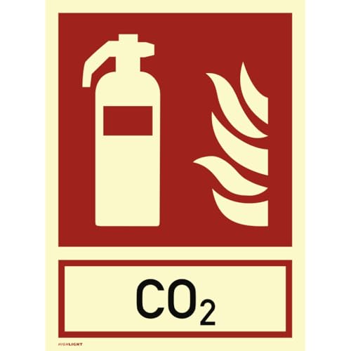 Dreifke® Aufkleber, Kombischild Feuerlöscher mit Text CO2, Folie, nachl., 160-mcd, 200x270 mm von Dreifke