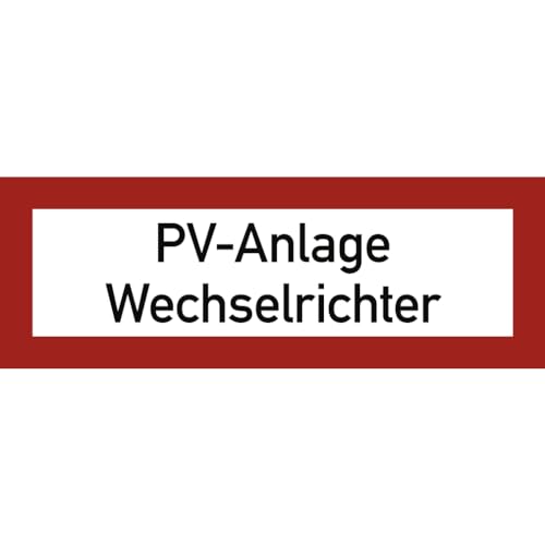 Dreifke® Aufkleber, PV-Anlage Wechselrichter, Folie, 210x74 mm von Dreifke