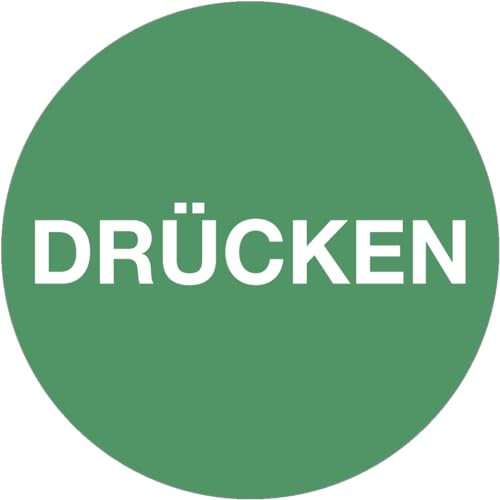 Dreifke® Aufkleber Piktogramm Drücken, Folie, Ø 100 mm von Dreifke