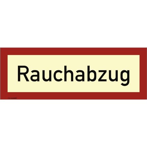 Dreifke® Aufkleber Rauchabzug, Folie, langnachleuchtend, 160-mcd, 297x105 mm von Dreifke
