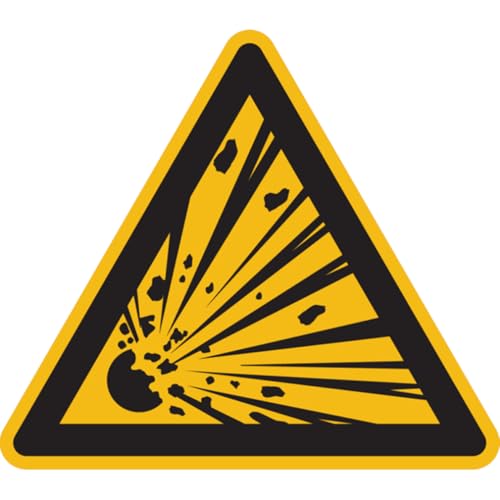Dreifke® Aufkleber Warnschild, Warnung vor explosionsgefährlichen Stoffen W002 | 200mm | ASR A1.3 (DIN EN ISO 7010), 1 Stk von Dreifke