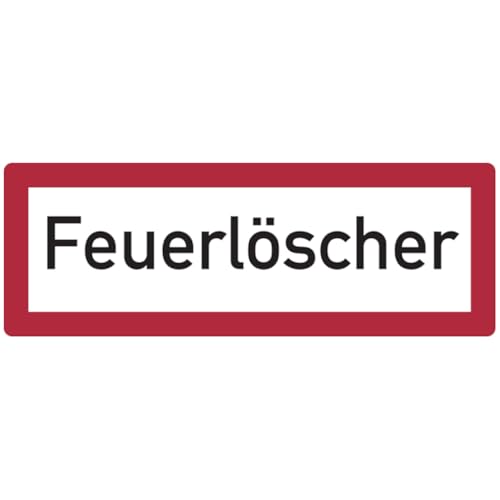 Dreifke® Feuerwehrschild, Feuerlöscher - DIN 4066 | Alu geprägt | 210x74 mm, 1 Stk von Dreifke