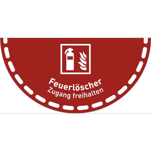 Dreifke® Fußbodenaufkleber Feuerlöscher..., Folie, rutschhemmend, 600x300 mm von Dreifke