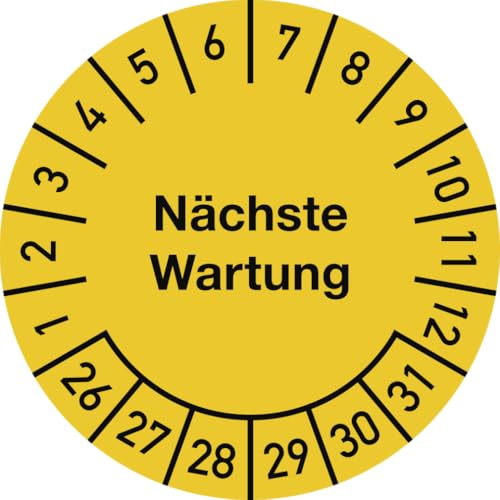 Dreifke® Prüfplakette Nächste Wartung 2026-2031, Dokumentenfolie, Ø 25 mm, 10 Stück/Bogen von Dreifke