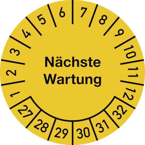 Dreifke® Prüfplakette Nächste Wartung 2027-2032, Dokumentenfolie, Ø 25 mm, 10 Stück/Bogen von Dreifke