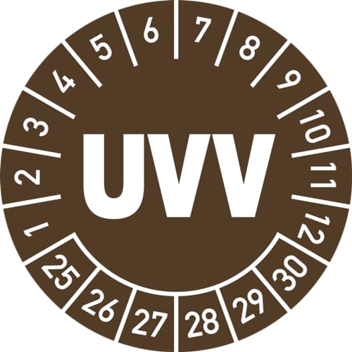 Dreifke® Prüfplakette UVV 2025-2030, Folie, Ø 30 mm, 10 Stück von Dreifke