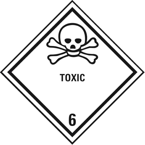 Dreifke® Verpackungskennzeichen Klasse 6.1 Toxic, Haftpapier, permanent, 100x100mm, 1000/Rolle von Dreifke