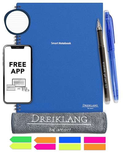 Dreiklang - be smart Wiederverwendbares Digitales elektronisches Notizbuch A 4 als Notebook mit Planer -iOS/Android App Cloud - Wiederbeschreibbar mit 2 Stiften, Mikrofaser-Tuch und Haftnotizen Dreiklang - be smart Wiederverwendbares Digitales elektronisches Notizbuch A 4 als Notebook mit Planer -iOS/Android App Cloud - Wiederbeschreibbar mit 2 Stiften, Mikrofaser-Tuch und Haftnotizen von Dreiklang - be smart
