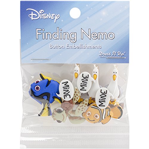 Dress It Up 7723 Disney Button Embellishments, Findet Nemo von Dress It Up
