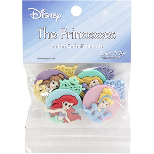 Dress It Up 7745 Disney Button Embellishments Princess Sortiment von Dress It Up