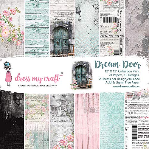 Dress My Craft Single-Sided Paper Pad 12"X12" 24/Pkg-Dream Door, 12 Designs/2 Each von Dress My Craft