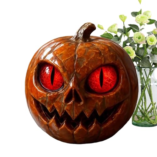 Dreuhuing Halloween Kürbis Figuren | Schreibtisch Deko Mit Roten Augen Kürbis,Halloween Schau Figuren Für Wohnaccessoires Kamin Esstisch Eingangsbereich Bücherregal Dreuhuing Halloween Kürbis Figuren | Schreibtisch Deko Mit Roten Augen Kürbis,Halloween Schau Figuren Für Wohnaccessoires Kamin Esstisch Eingangsbereich Bücherregal von Dreuhuing