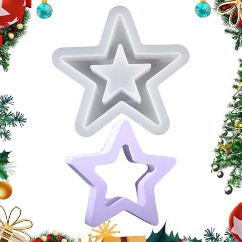 Silikonformen Gießformen Weihnachten, Silikonform Kerzenhalter, Sterne Silikonform Weihnachten, Kerzenformen Zum Gießen, Stabkerzenhalter Silikonform für Kerzenständer Heimdekoration Silikonformen Gießformen Weihnachten, Silikonform Kerzenhalter, Sterne Silikonform Weihnachten, Kerzenformen Zum Gießen, Stabkerzenhalter Silikonform für Kerzenständer Heimdekoration von Dreuhuing