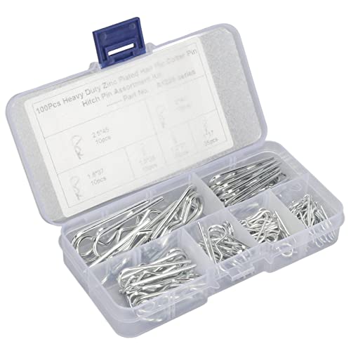 Drfeify Kompakte und Langlebige R -Klemm-/Halter -Sortiment Kit Zink Plattiert Kohlenstoffstahl Haarnadelstift Klemme/Halter Speicherbox Enthalten von Drfeify