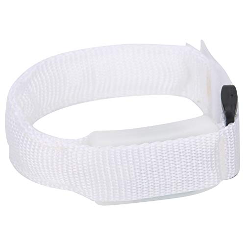 Drfeify LED Night Running Armband Light Up Armband für Outdoor Sport Jogging Cycling -Konzerte, Einstellbares für Sicherheit (2 cm/blau) (WHITE) von Drfeify