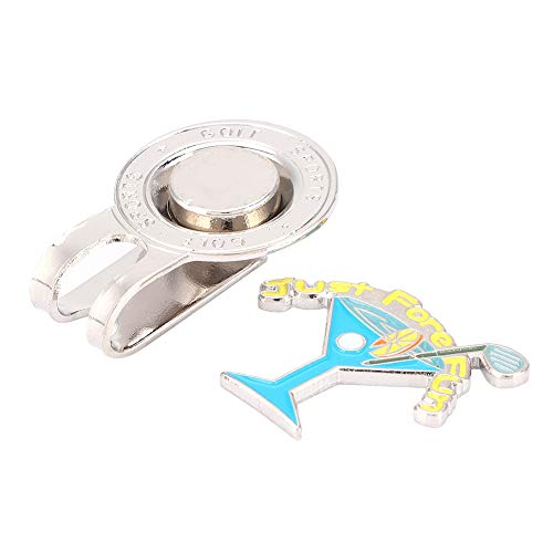 Drfeify Metal -Metall -Ball Visierclip mit Extra Großem Magnet Praktischer Hut Clip Marker für Lüfter, Farboptionen 3#, 4# (Blaues Weinglas) von Drfeify