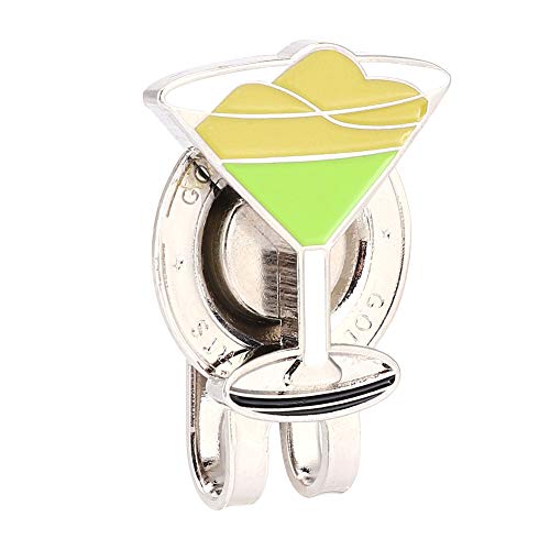 Drfeify Metal -Metall -Ball Visierclip mit Extra Großem Magnet Praktischer Hut Clip Marker für Lüfter, Farboptionen 3#, 4# (Zitronenweinglas) von Drfeify