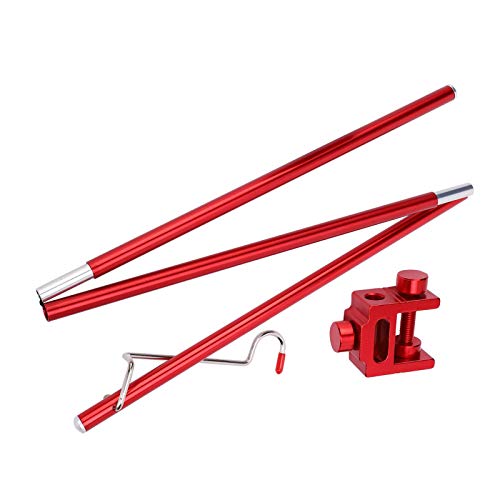 Drfeify Tragbare Aluminium -Legierungs -Camping Lichtstange für Outdoor Aktivitäten, Leichte Faltbare Laterne Ständer für Reisen/Camping, Einstellbare Höhenhalterung für Tisch/Desktop (Rot) von Drfeify