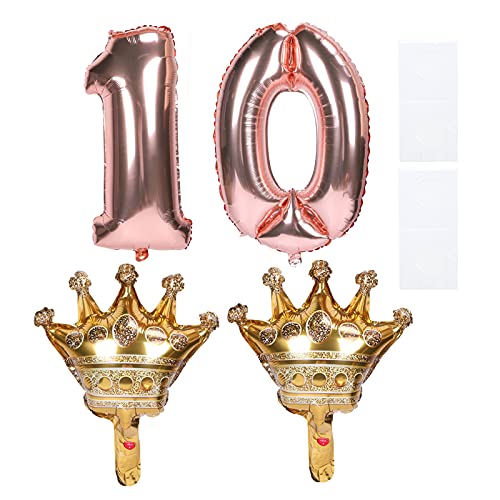 DriKou Aluminiumfolienballons, Roségold, Zahlen, Kronen, Aufkleber für Mädchen, Jungen, Geburtstag, Party, Feier, Dekorationen, Zubehör, Hochzeit, Jahrestag, Veranstaltungen, DriKou Aluminiumfolienballons, Roségold, Zahlen, Kronen, Aufkleber für Mädchen, Jungen, Geburtstag, Party, Feier, Dekorationen, Zubehör, Hochzeit, Jahrestag, Veranstaltungen, von DriKou