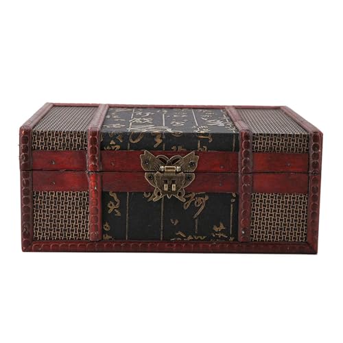 DriKou Schmuckschatulle aus Holz, Aufbewahrungsbox im Vintage-Stil im chinesischen Stil mit handgeschnitztem, vielseitig verwendbarem, kleinem, praktischem Schmucketui mit Deckel für Schmuck, Bücher DriKou Schmuckschatulle aus Holz, Aufbewahrungsbox im Vintage-Stil im chinesischen Stil mit handgeschnitztem, vielseitig verwendbarem, kleinem, praktischem Schmucketui mit Deckel für Schmuck, Bücher von DriKou