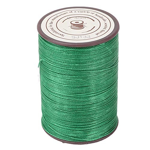 Drikou 0,45 mm Ledernähen Wachsschnur, 160 m Roll Handarbeit Strickhandwerk Wachsfaden für Leder -DIY -Projekt Halskette Armband Handwerk (rot) (Emerald) von DriKou