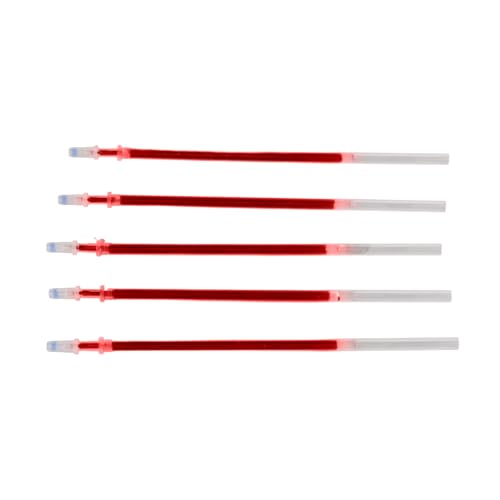 Gel -Stift -Nachfüllungen, reibungsloses Schreiben von 0,5 mm Leitungsbreite Verschleißgel Ink Stift Nachfüllers Ersatz für Office School Supplies 5 Pack (5 Kugelschreiber Nachfüllungen) von DriKou