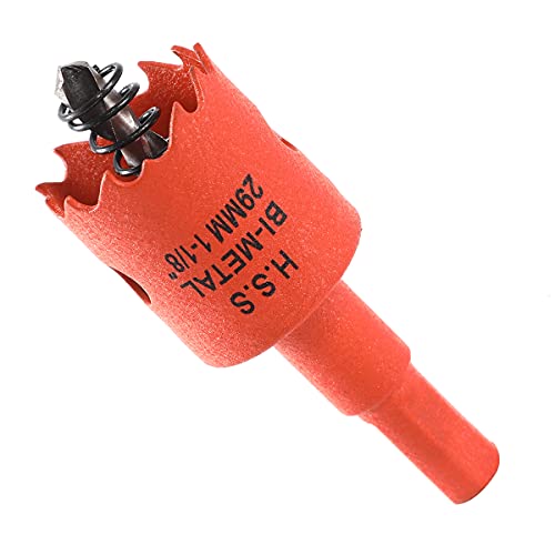 Dribotway Bi-Metall Lochsäge 1-1/8'' 29mm,M42 HSS Schneller Lochschneider,mit 1 Schaft und 1 Bohrer,Für Trockenbaumaterialien, Holz, Kunststoffe und Metalle, Schnitttiefe von Dribotway