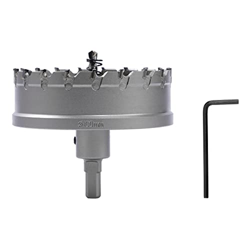 Dribotway Bi-Metall Lochsäge 100mm Hartmetall Heavy Duty Industrial Grade Edelstahl Lochschneider für Mental Wood Edelstahl Kunststoff Kupfer von Dribotway