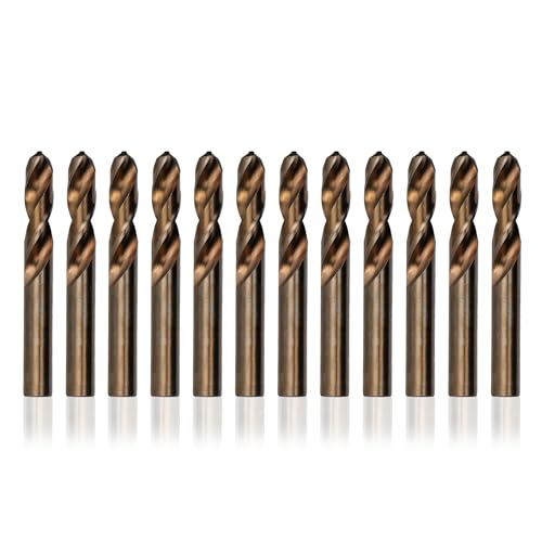 Drill America 0,3 cm Cobalt Heavy Duty Split Point Stub Bohrer (12 Stück), D/Astco Serie von Drill America