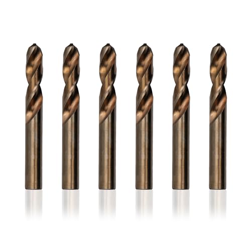 Drill America 1,27 cm Cobalt Heavy Duty Split Point Stub Bohrer (6 Stück), D/Astco Serie von Drill America