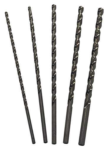 Drill America 5-teiliges Hochgeschwindigkeitsstahl-Bohrer-Set (1/4-1/2 Zoll x 18 Zoll lang), POU-Serie von Drill America