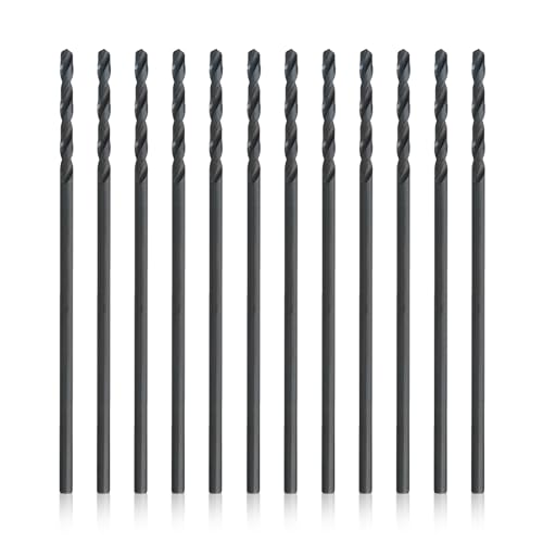 Drill America DWDA/C HSS Aircraft Extension Drill Bit, 3/64" - 1/2", 1 - #60,"A"-"Z", 15,2-30,5 cm Länge, schwarzes Oxid, runder Schaft, 135 Grad Split Point, 9/64" (Pack of 12), 12 von Drill America