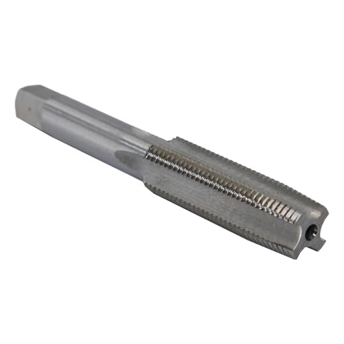 Drill America DWT-Serie Qualtech Hochgeschwindigkeitsstahl-Handgewindebohrer, unbeschichtet (hell), rund, mit quadratischem Schaft, Kegelfase, M22 x 1,5 Größe (1 Stück) von Drill America