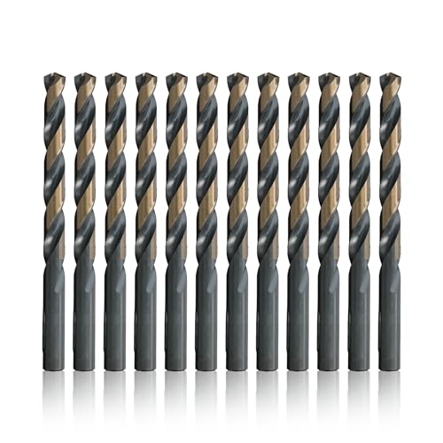 Drill America F-Hochgeschwindigkeitsstahl, schwarz & gold, KFD-Bohrer, 12 Stück, KFD-Serie Drill America F-Hochgeschwindigkeitsstahl, schwarz & gold, KFD-Bohrer, 12 Stück, KFD-Serie von Drill America