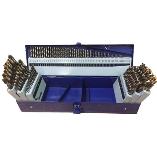 Drill America KFD115J-SET KFD HSS-Bohrersatz in Metallkoffer, Größe 1–60, A-Z und 1/16–1/2 x 64, 115-teilig von Drill America