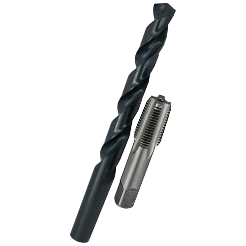 Drill America POU Serie 1/4 Zoll NPT Gewindebohrer und Bohrer-Set, 1/4 Zoll Kohlenstoffstahl NPT Gewindebohrer und 7/16 Zoll HSS-Bohrer in Kunststoffkoffer Drill America POU Serie 1/4 Zoll NPT Gewindebohrer und Bohrer-Set, 1/4 Zoll Kohlenstoffstahl NPT Gewindebohrer und 7/16 Zoll HSS-Bohrer in Kunststoffkoffer von Drill America