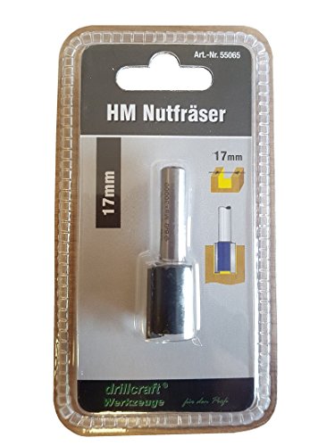 Drillcraft Karbid Holzfräser, HM Nutfräser Ø17mm x 20mm, D=8mm Schaft, C Profil, Unbehandelt, Flachkopf Drillcraft Karbid Holzfräser, HM Nutfräser Ø17mm x 20mm, D=8mm Schaft, C Profil, Unbehandelt, Flachkopf von Drillcraft