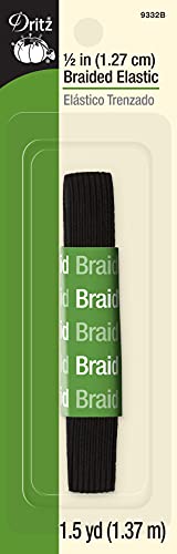 Dritz 1/2" Braided Elastic, Black Geflochtenes, elastisches, schwarz, 1/2-Inch by 1-1/2-Yard Dritz 1/2" Braided Elastic, Black Geflochtenes, elastisches, schwarz, 1/2-Inch by 1-1/2-Yard von Dritz