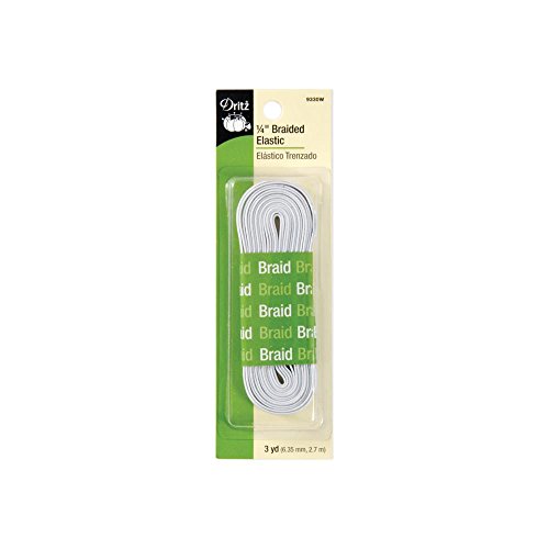 Dritz 1/4" Braided Elastic, White Geflochtenes, elastisches, Polyester, Weiß, 1/4-Inch by 3-Yard Dritz 1/4" Braided Elastic, White Geflochtenes, elastisches, Polyester, Weiß, 1/4-Inch by 3-Yard von Dritz