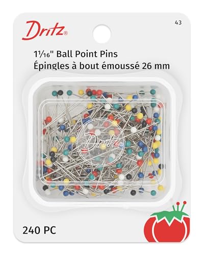Dritz 1-1/16" Ball Point Pins, Assorted Gerade Stifte, Kunststoff, Mehrfarbig, 1-1/16-Inch, 240 Dritz 1-1/16" Ball Point Pins, Assorted Gerade Stifte, Kunststoff, Mehrfarbig, 1-1/16-Inch, 240 von Dritz