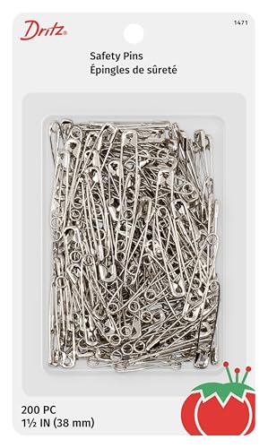 Dritz 1-1/2" Safety Pins, Nickel Sicherheitsnadeln, Legierter Stahl, Size 2, 200 Dritz 1-1/2" Safety Pins, Nickel Sicherheitsnadeln, Legierter Stahl, Size 2, 200 von Dritz