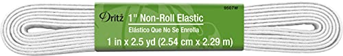 Dritz 103518 1" Non-Roll Elastic, White Elastisch, Polyester, Weiß, 1-Inch by 2-1/2-Yard Dritz 103518 1" Non-Roll Elastic, White Elastisch, Polyester, Weiß, 1-Inch by 2-1/2-Yard von Dritz