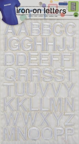 Dritz 15514 Buchstaben zum Aufbügeln, bestickt, Block, 2,5 cm, Weiß (1 Blatt) von Dritz
